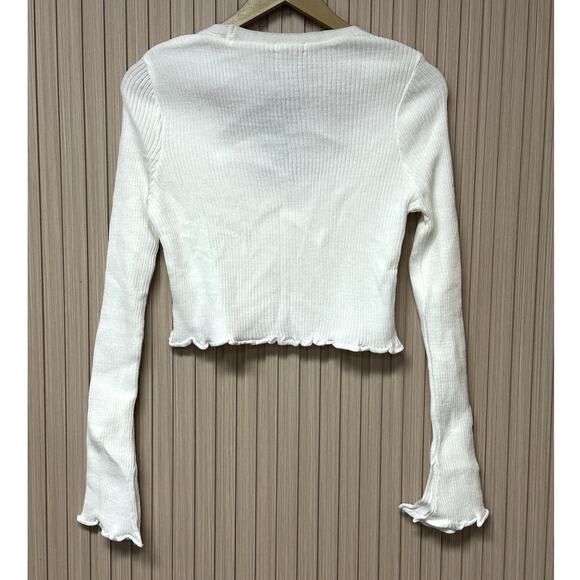 Nasty Gal License to Chill Ribbed Button Down Cardigan Size 6 - Picture 3 of 8